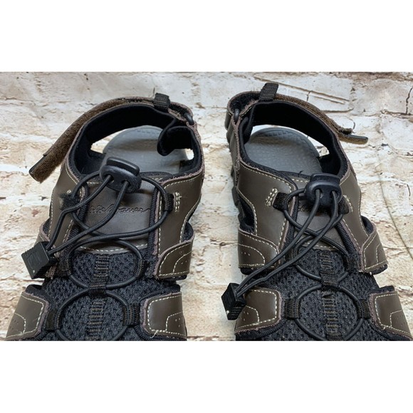 Eddie Bauer Mens Stewart Fisherman Sport Sandal Brown Closed Toe Hiking Shoe~12M - Picture 8 of 12